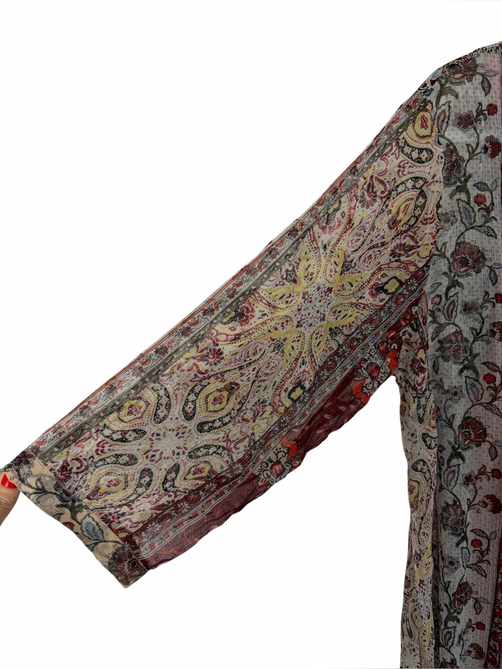 Coldwater Creek Boho Paisley Patchwork Maxi Dress Button Flowy NWT Sz 1X - Picture 9 of 16